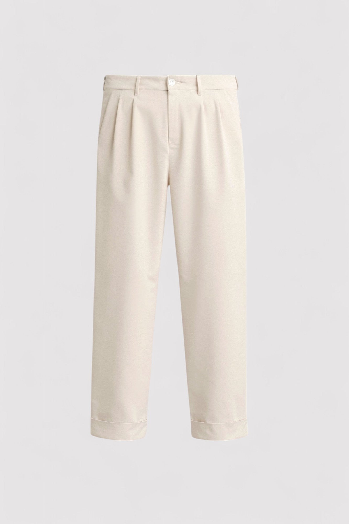 Gallucci Casual High Waist Solid Button Straight Leg Pants