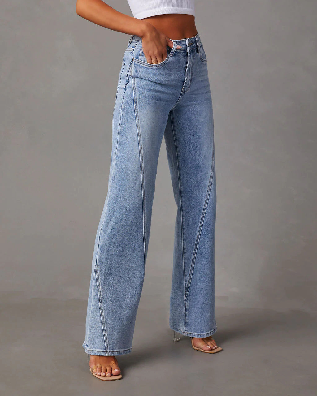 Gallucci Essential Blue Straight-Cut Jeans