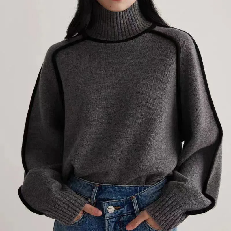 Evelyn™ | Elegant Patchwork Turtleneck Sweater