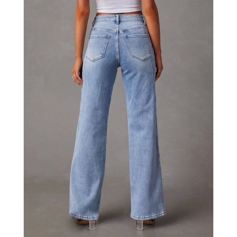 Gallucci Essential Blue Straight-Cut Jeans