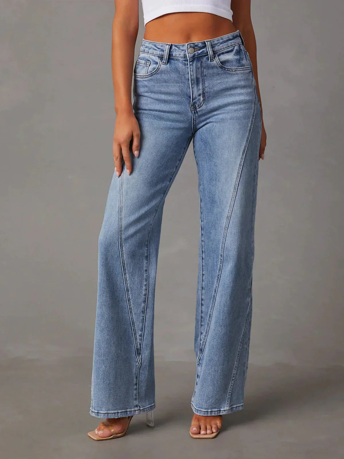 Gallucci Essential Blue Straight-Cut Jeans