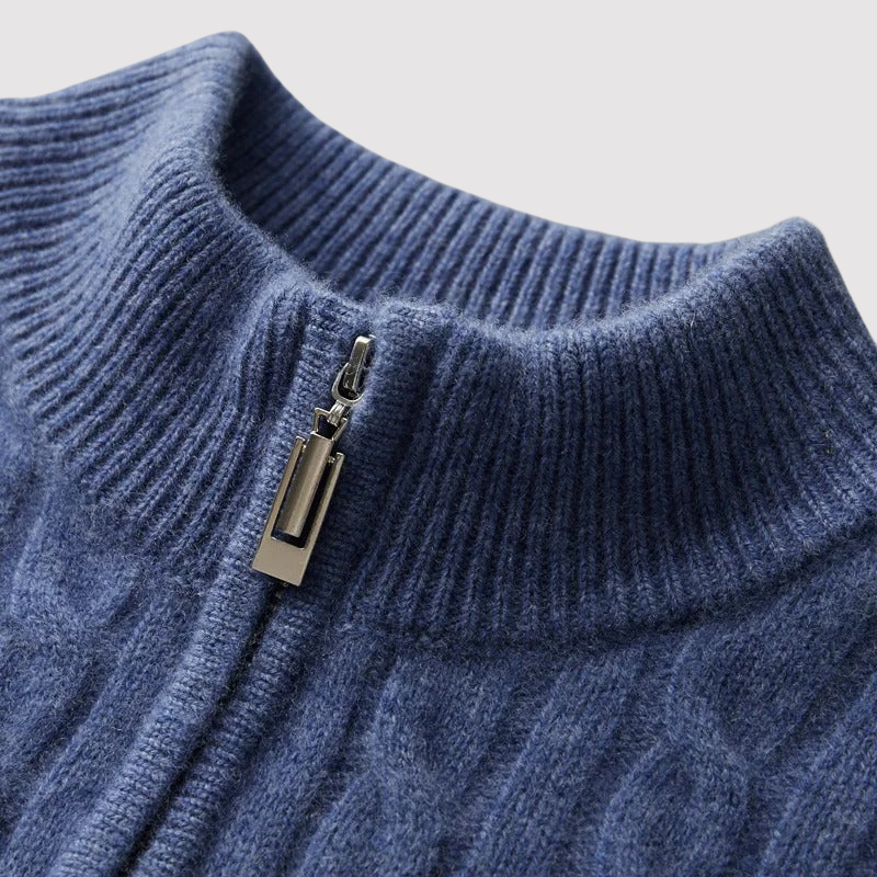 Gallucci  Cashmere Half Zip Autumn Sweater