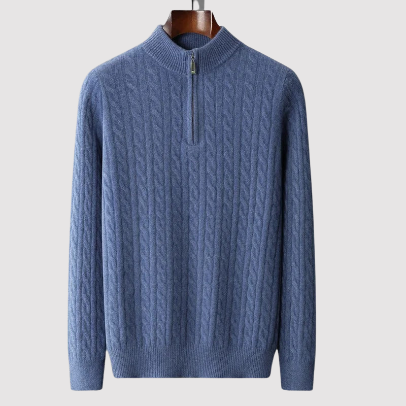 Gallucci  Cashmere Half Zip Autumn Sweater