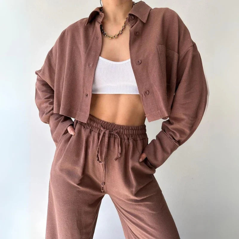 Gallucci™ Cropped Sweater Set