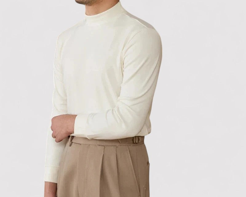 Gallucci Soft Cashmere Half-Turtleneck Sweater