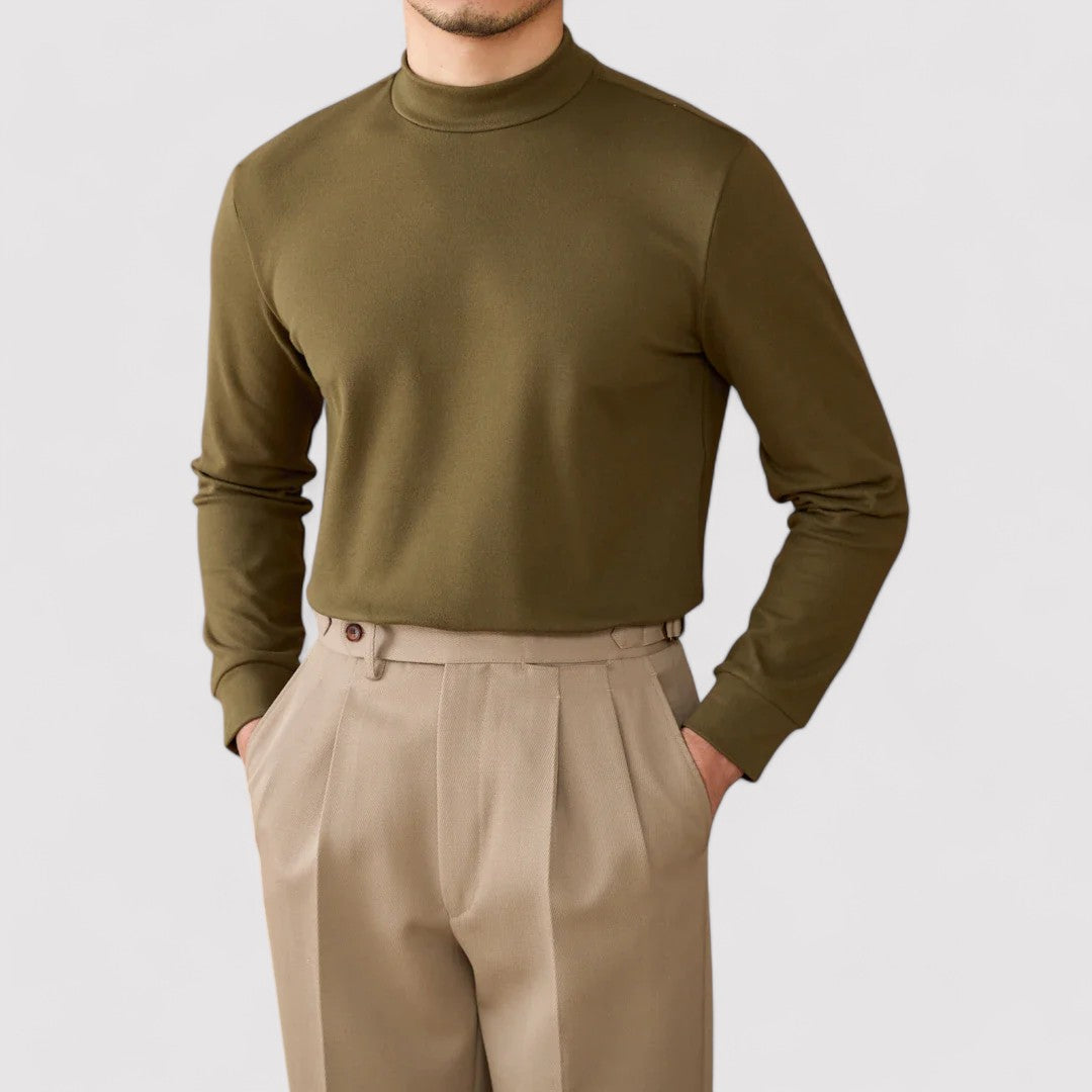 Gallucci Soft Cashmere Half-Turtleneck Sweater