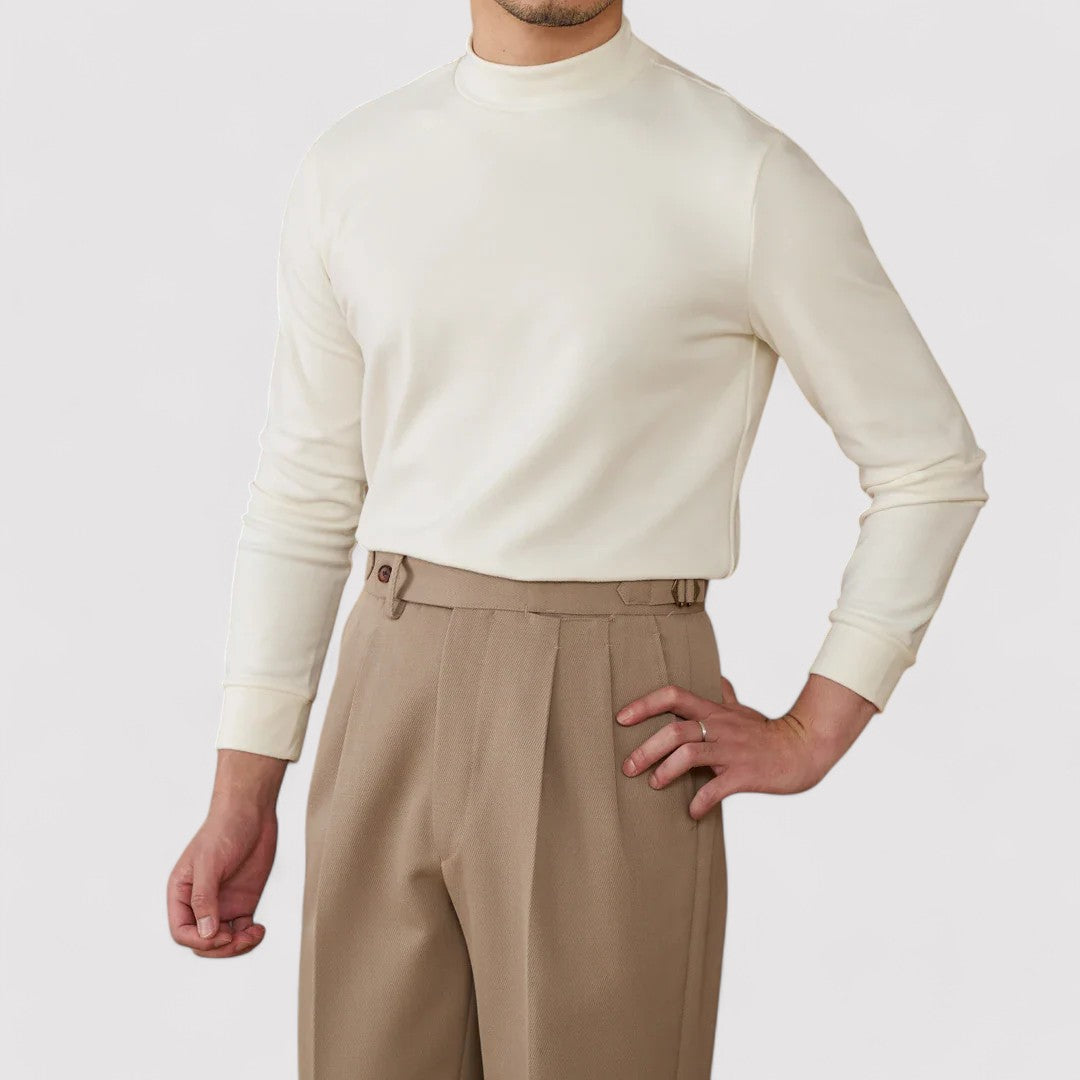 Gallucci Soft Cashmere Half-Turtleneck Sweater