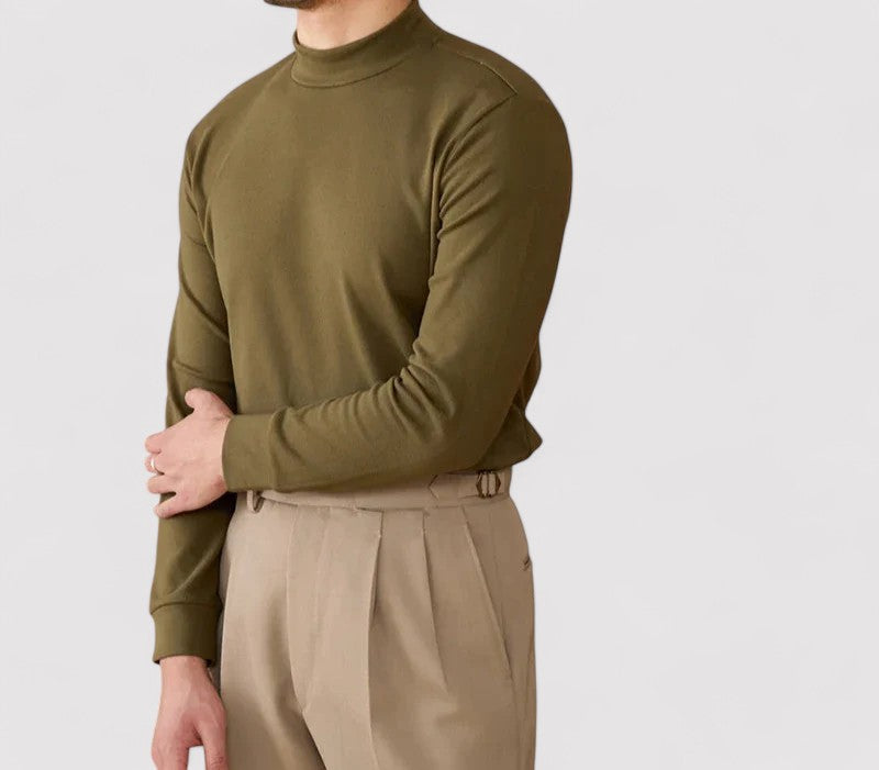 Gallucci Soft Cashmere Half-Turtleneck Sweater