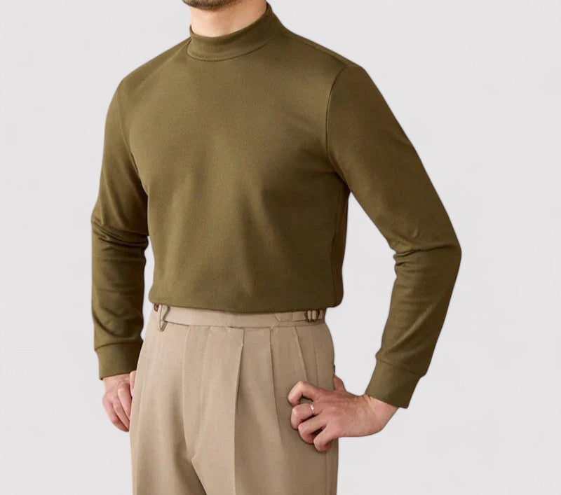 Gallucci Soft Cashmere Half-Turtleneck Sweater