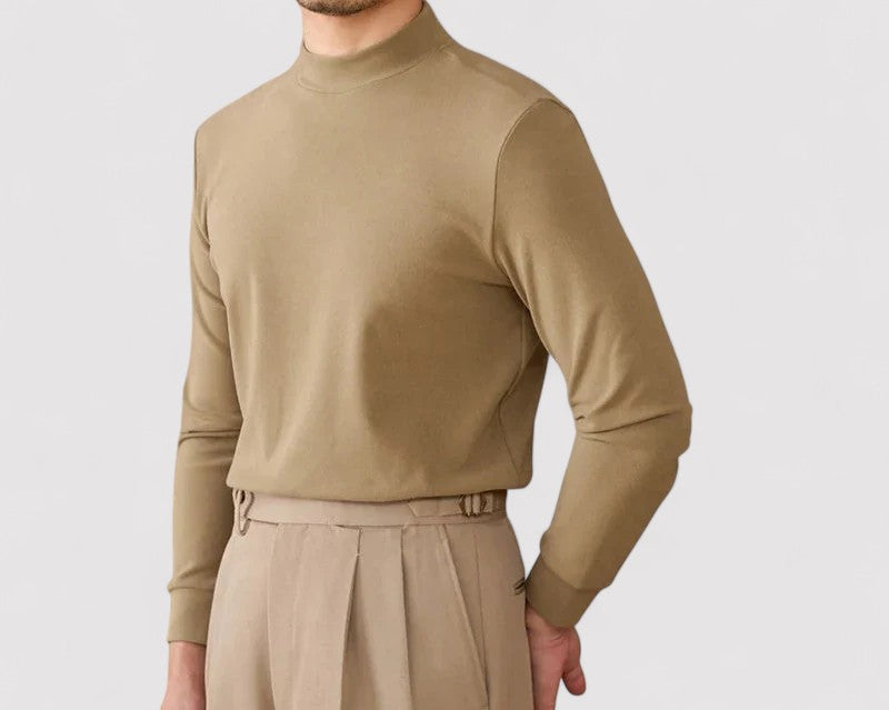 Gallucci Soft Cashmere Half-Turtleneck Sweater