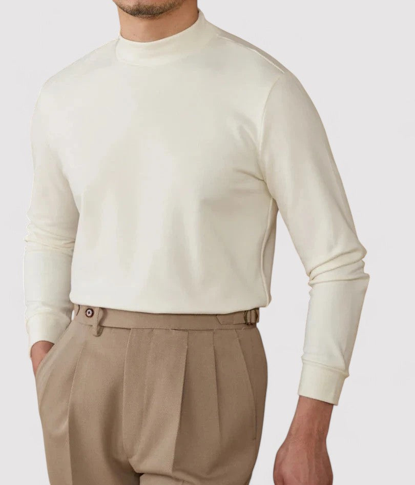 Gallucci Soft Cashmere Half-Turtleneck Sweater