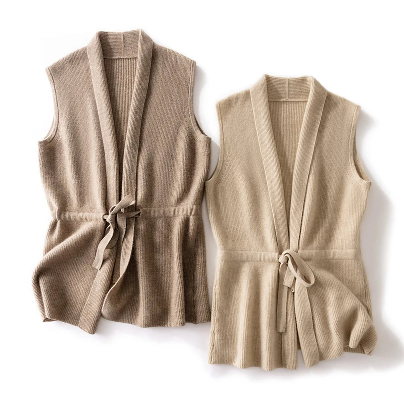 Gallucci Soft Cashmere Tie Vest