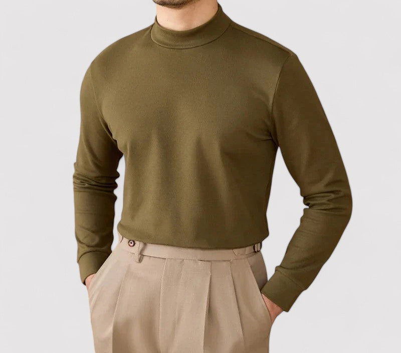 Gallucci Soft Cashmere Half-Turtleneck Sweater