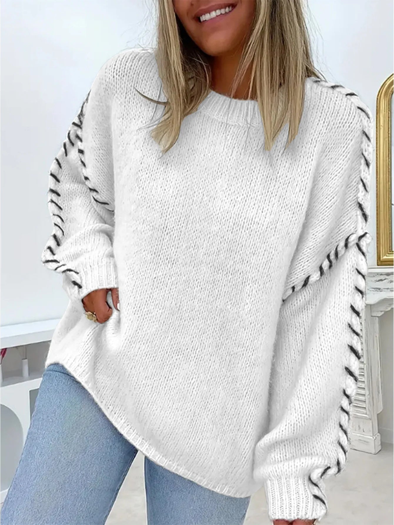 Elara™ | Cozy Braided Knit Sweater