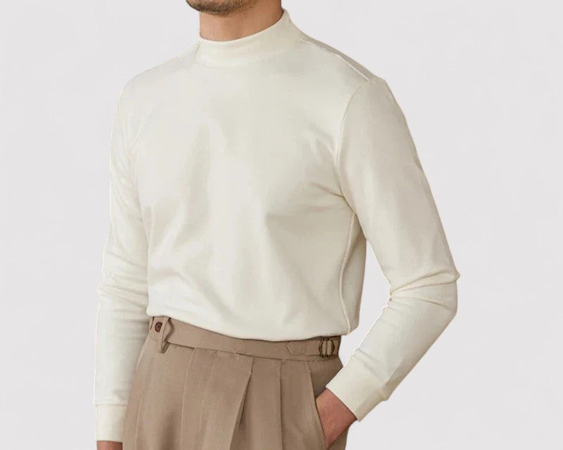 Gallucci Soft Cashmere Half-Turtleneck Sweater