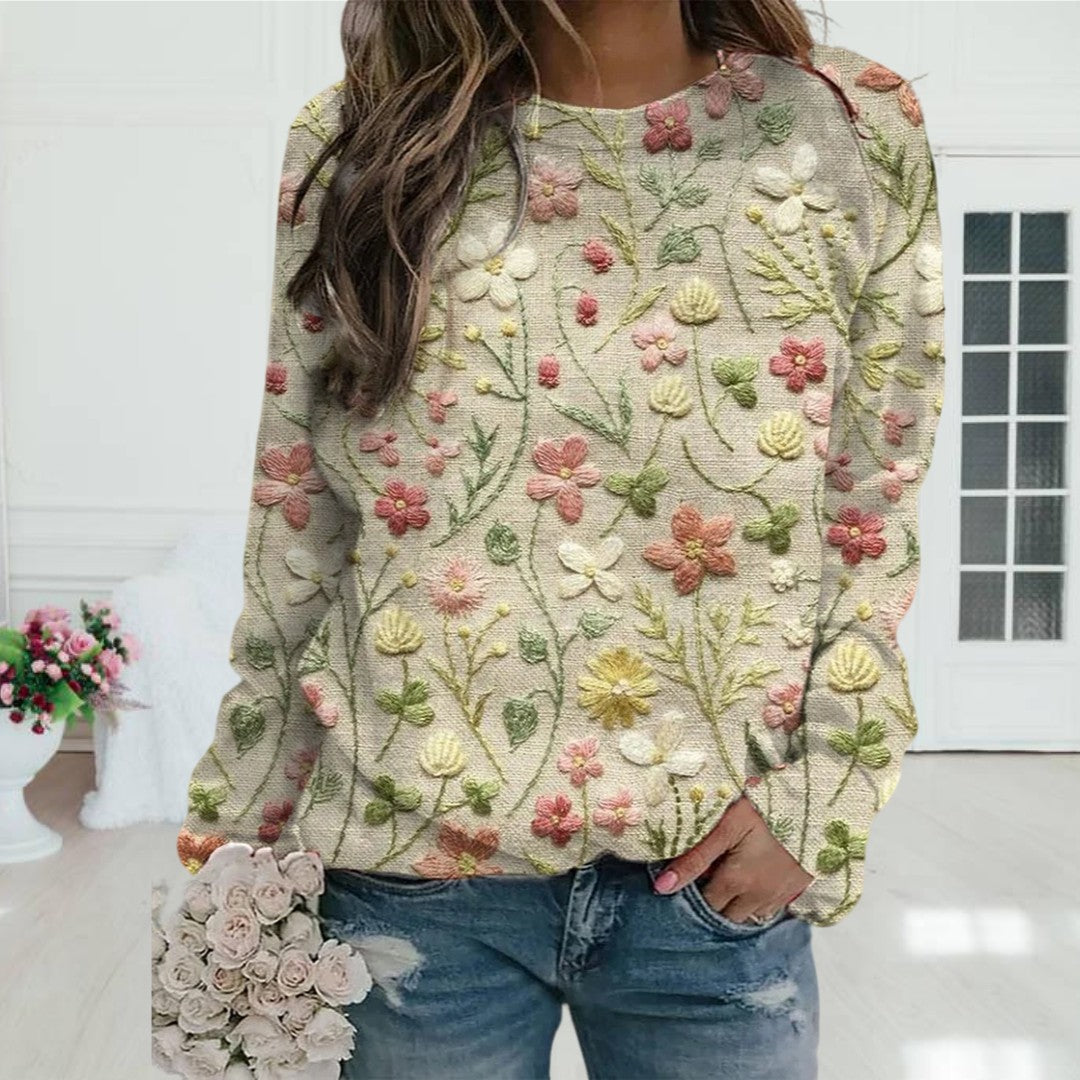 Stella - Floral Pattern Sweater for Women