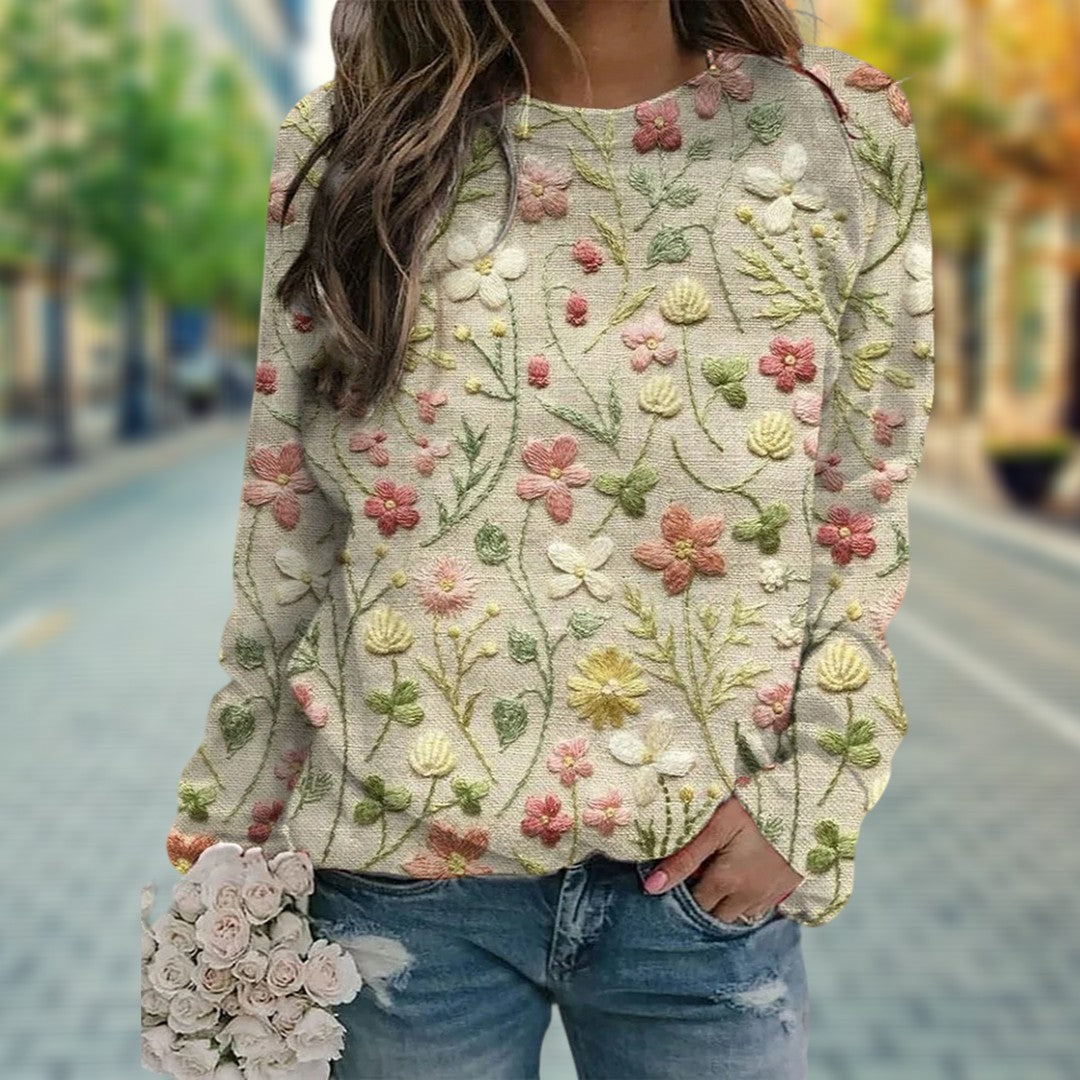 Stella - Floral Pattern Sweater for Women