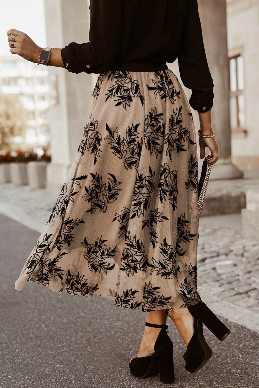 Floral High Waist Skirt