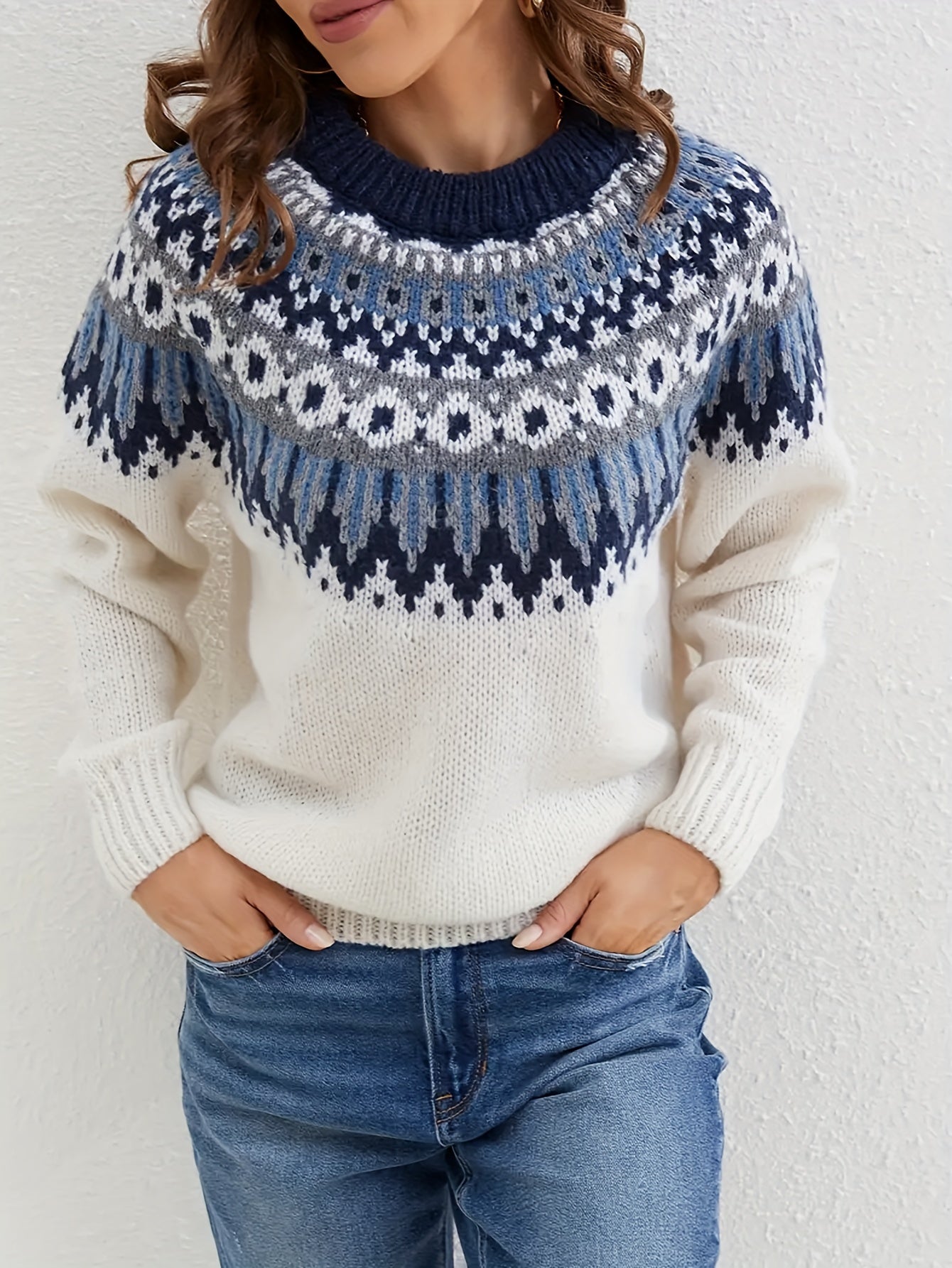 Holly - Cozy Fair Isle Knitted Pullover